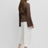 TYLER CHOCOLATE KNIT CARDIGAN