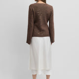 TYLER CHOCOLATE KNIT CARDIGAN