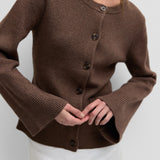 TYLER CHOCOLATE KNIT CARDIGAN