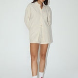 LARK CREAM STRIPE OVERSIZED SHIRT