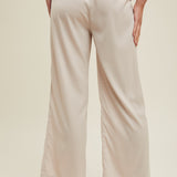 ZOE CHAMPAGNE SATIN PANTS