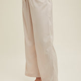 ZOE CHAMPAGNE SATIN PANTS