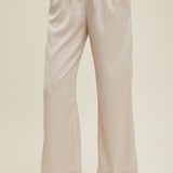 ZOE CHAMPAGNE SATIN PANTS