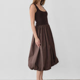 BELLA CHOCOLATE MIDI DRESS