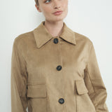 MILES CAMEL FAUX SUEDE JACKET