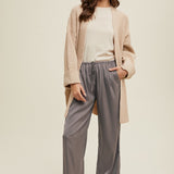 ZOE LATTE SATIN PANTS