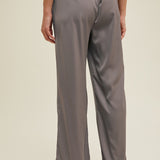 ZOE LATTE SATIN PANTS