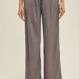 ZOE LATTE SATIN PANTS