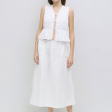DUNST WHITE TIERED TOP
