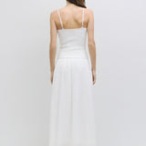 HUDSON WHITE MIDI DRESS