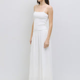 HUDSON WHITE MIDI DRESS