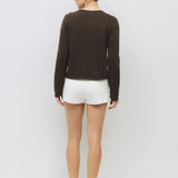MOLLY CHOCOLATE KNIT CARDIGAN