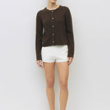 MOLLY CHOCOLATE KNIT CARDIGAN