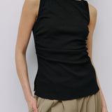 REGINA BLACK SLEEVELESS TOP