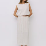 DUNN CREAM MIDI SHIRT