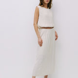 DUNN CREAM MIDI SHIRT