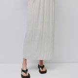 DUNN CREAM MIDI SHIRT