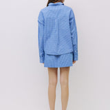 GATES BLUE GINGHAM SKIRT