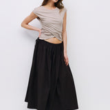 KIANNA BLACK MIDI SKIRT