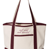 WELL READ, WELL TRAVELED CANVAS TOTE