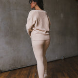 MABLE WHEAT KNIT LOUNGE SET