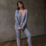 MABLE GREY KNIT LOUNGE SET