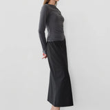 CALIFAX CHARCOAL LONG SLEEVE TOP