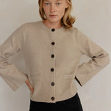 TYLER OATMEAL KNIT CARDIGAN