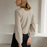 TYLER OATMEAL KNIT CARDIGAN