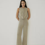 ONA TAUPE KNIT VEST TOP