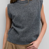 LIZA CHARCOAL KNIT VEST